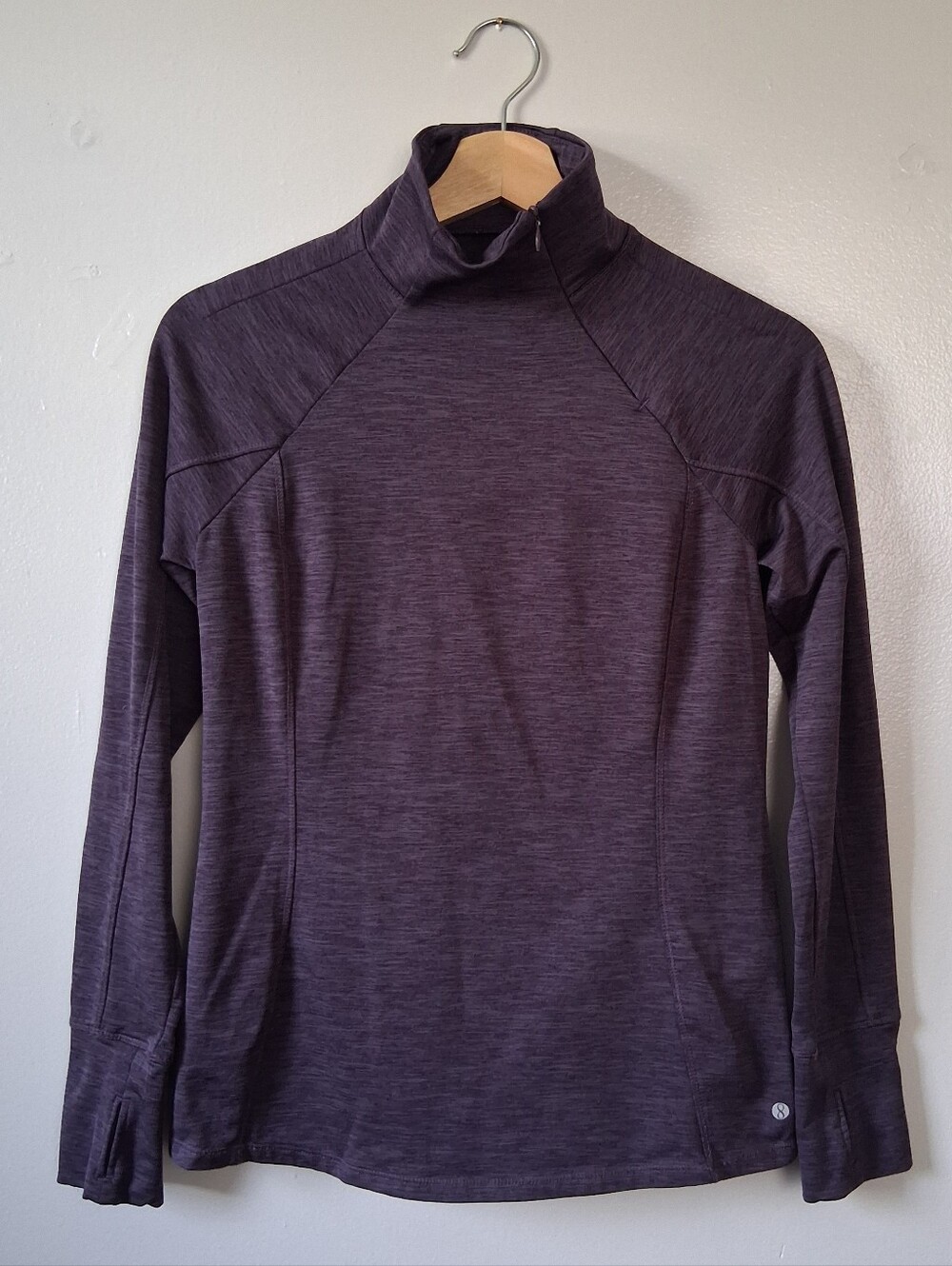 Layers Purple Activewear Turtleneck Top